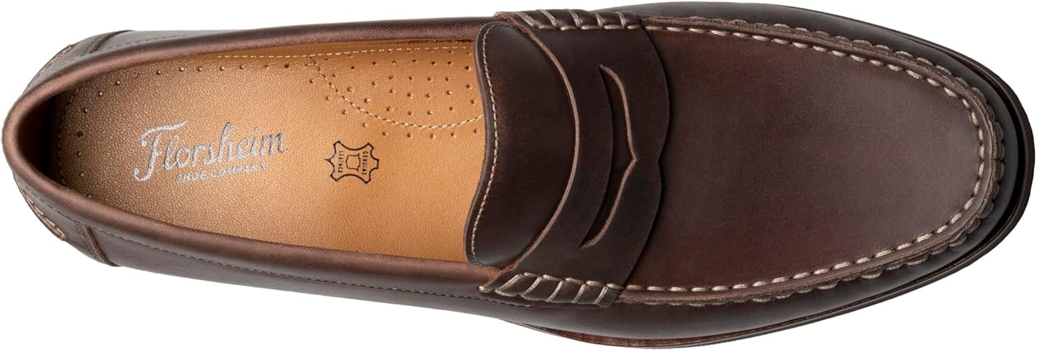 image:imageFlorsheim Mens Brisbane Flex Moc Toe Penny LoaferBrown Crazy Horse