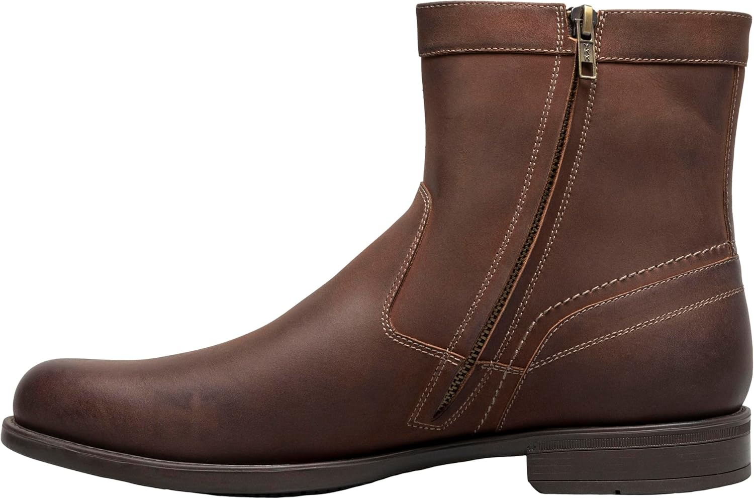 image:imageFlorsheim Mens Medfield Plain Toe Zip Boot FashionBrown Crazyhorse