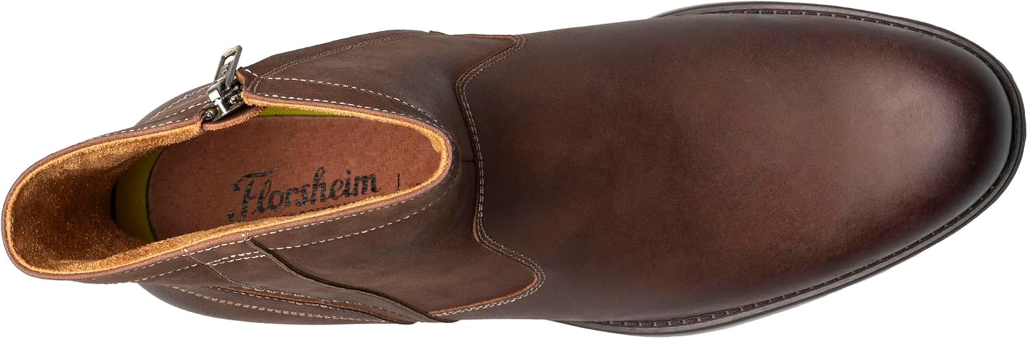 image:imageFlorsheim Mens Medfield Plain Toe Zip Boot FashionBrown Crazyhorse