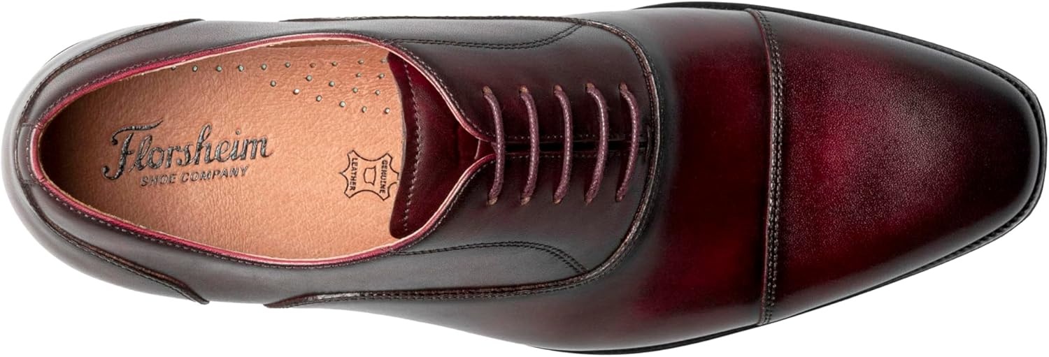 image:imageFlorsheim Mens Sorano Lux Cap Toe Bal OxfordBurgundy