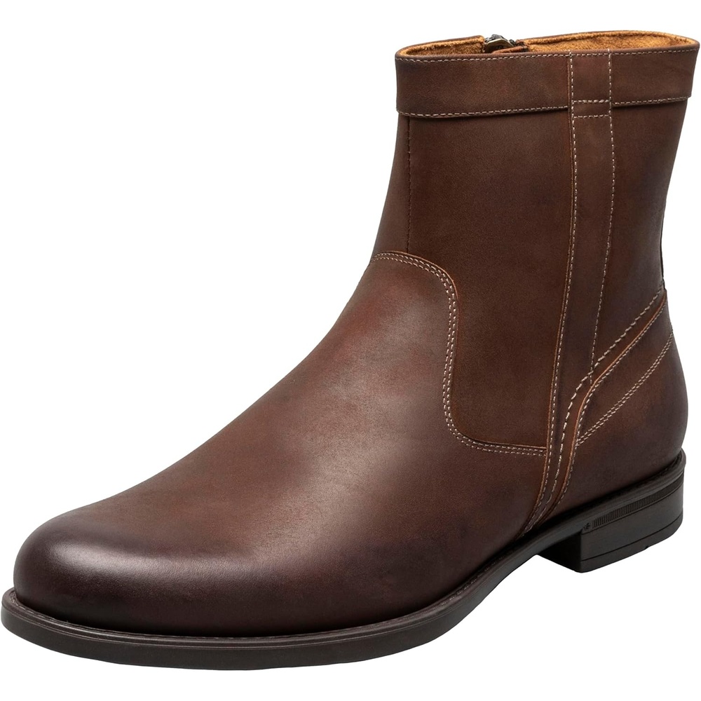 image:imageFlorsheim Mens Medfield Plain Toe Zip Boot FashionBrown Crazyhorse