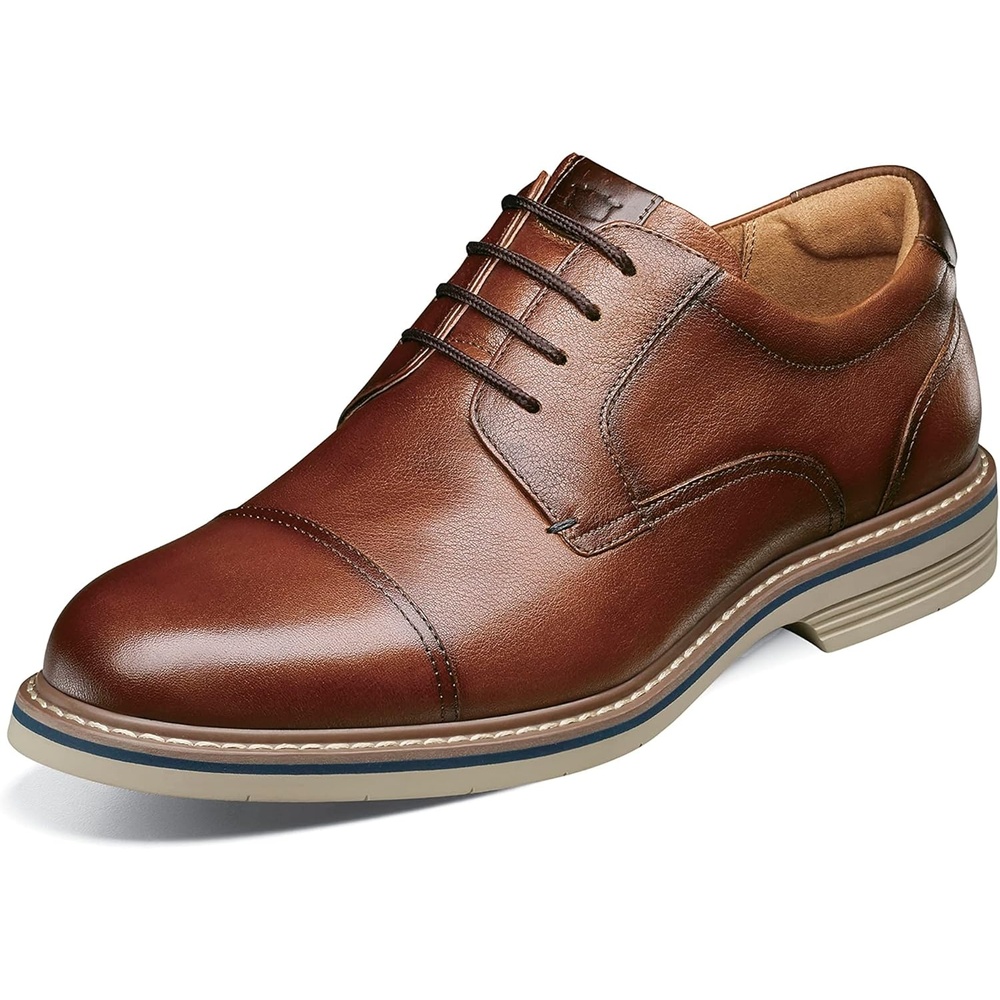 image:imageFlorsheim Mens Neufeld Cap Toe OxfordCognac Tumbled