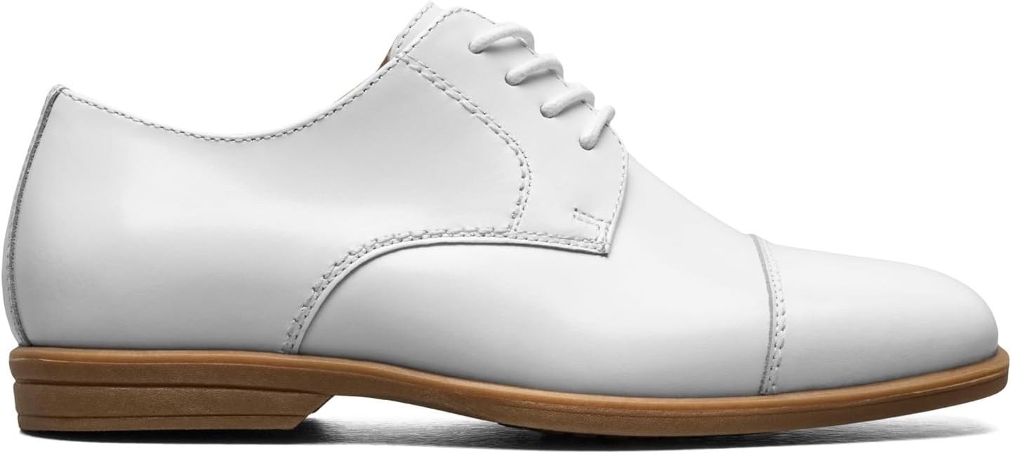 image:imageFlorsheim Boys Reveal Cap Toe Oxford JR Little Kid amp Big KidWhite Smooth Leather