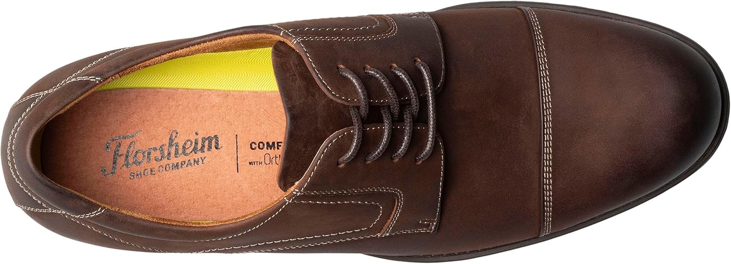 image:imageFlorsheim Mens Medfield Cap Toe OxfordBrown Crazy Horse