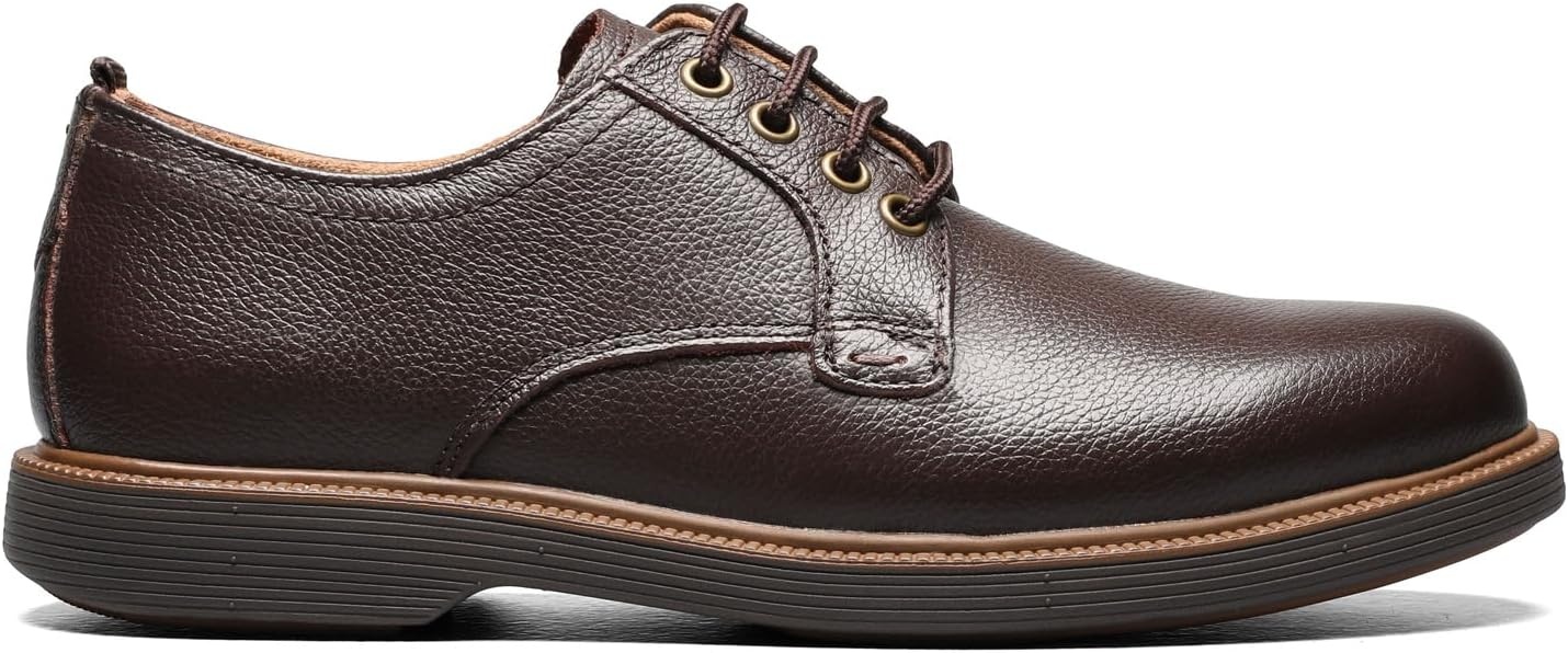 image:imageFlorsheim Supacush Plain Toe Ox Jr Boys ToddlerYouth OxfordBrown Milled LeatherBrown Sole