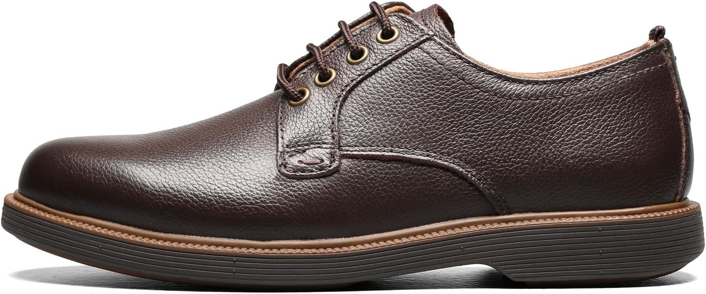 image:imageFlorsheim Supacush Plain Toe Ox Jr Boys ToddlerYouth OxfordBrown Milled LeatherBrown Sole