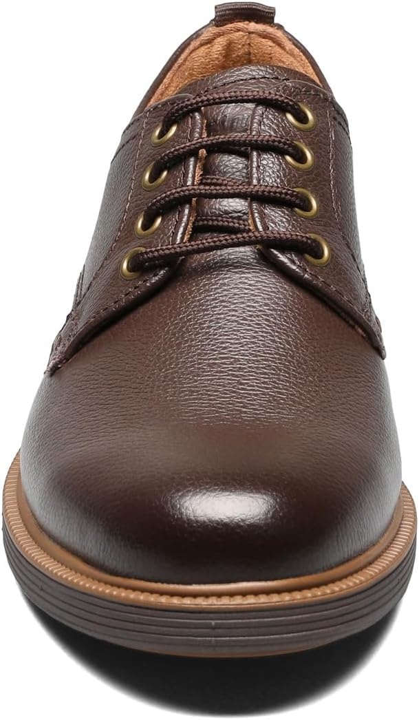 image:imageFlorsheim Supacush Plain Toe Ox Jr Boys ToddlerYouth OxfordBrown Milled LeatherBrown Sole