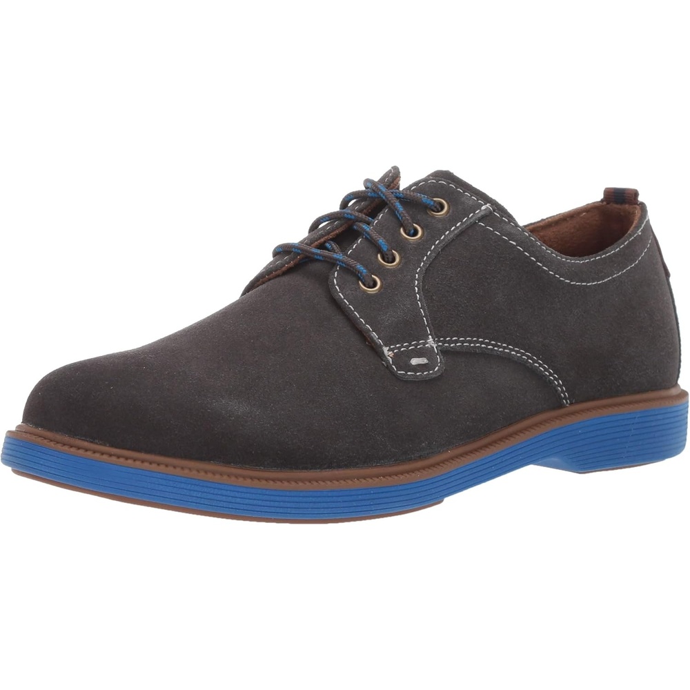 image:imageFlorsheim Supacush Plain Toe Ox Jr Boys ToddlerYouth OxfordGray SuedeNavy Sole