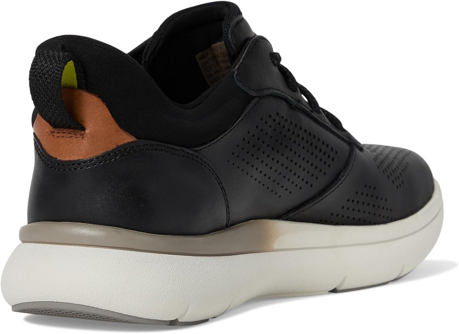 image:imageFlorsheim Fleet Perf Toe Elasti Lace Sneaker Mens OxfordBlackWhite
