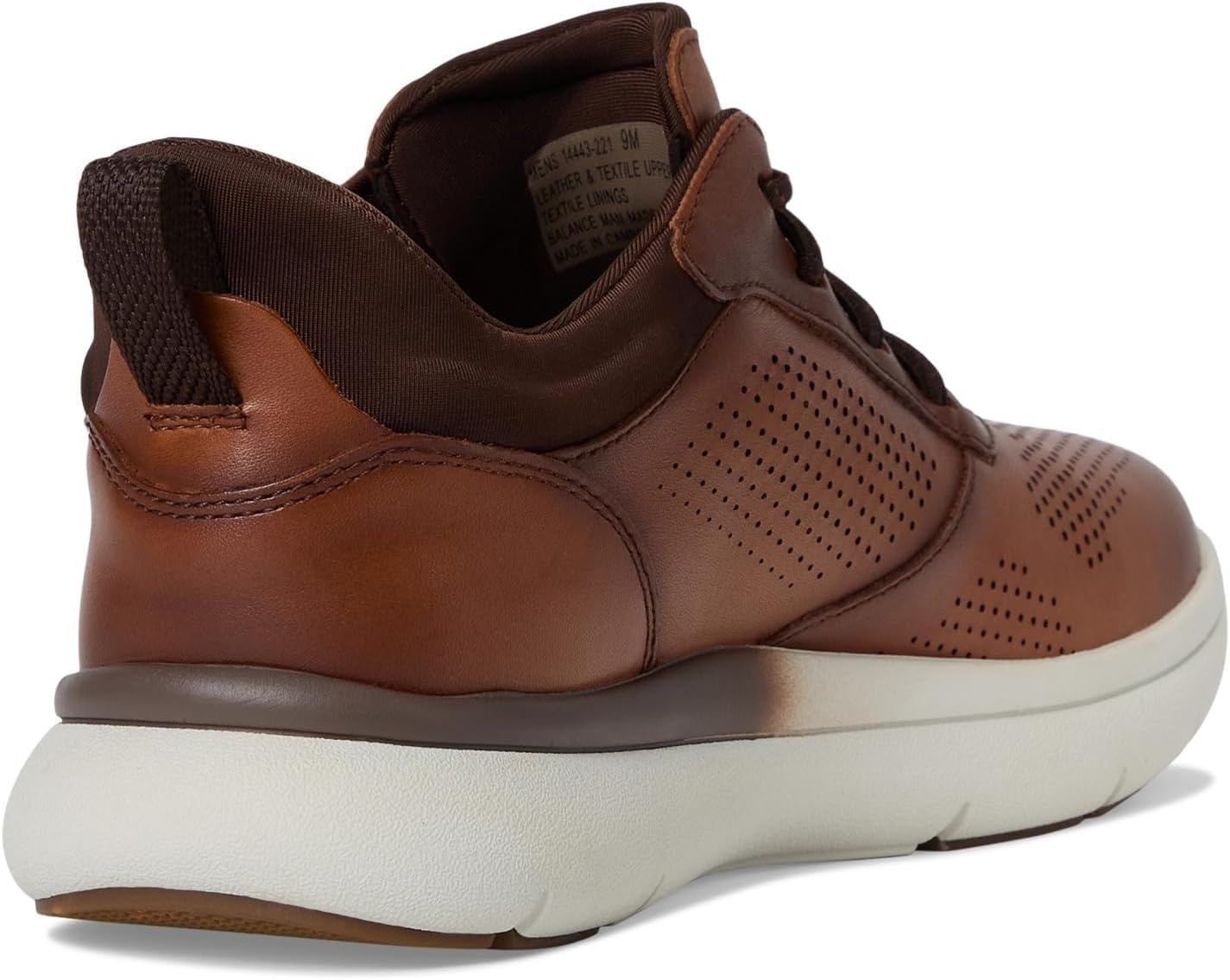 image:imageFlorsheim Fleet Perf Toe Elasti Lace Sneaker Mens OxfordCognac