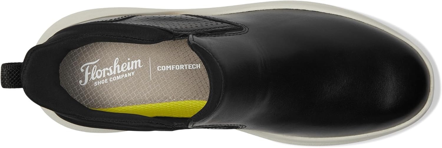 image:imageFlorsheim Fleet Plain Toe SlipOn Sneaker Mens Slip OnBlackWhite