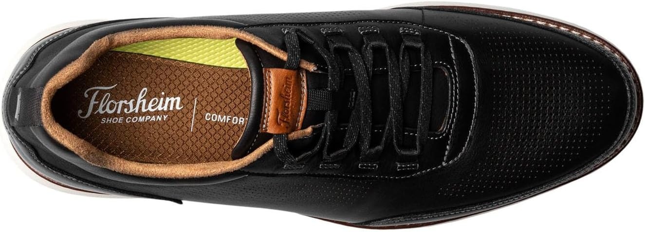 image:imageFlorsheim Launch Elastic Lace SlipOn Mens OxfordBlackWhite