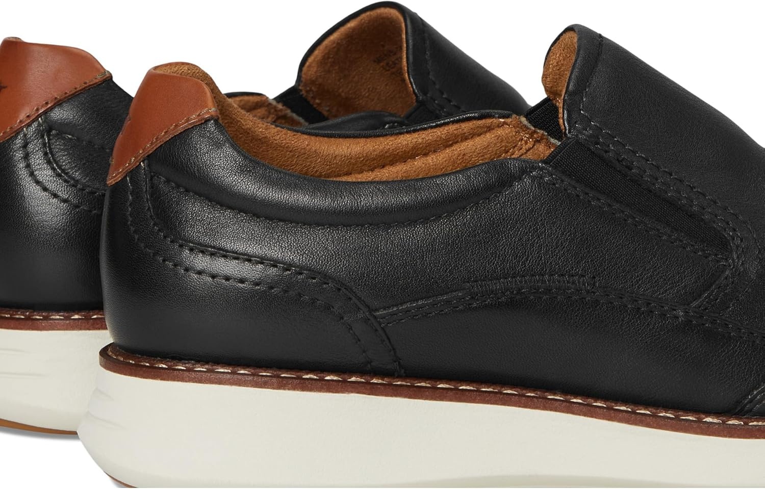 image:imageFlorsheim Launch Moc Toe Slip On Mens Slip OnBlackWhite