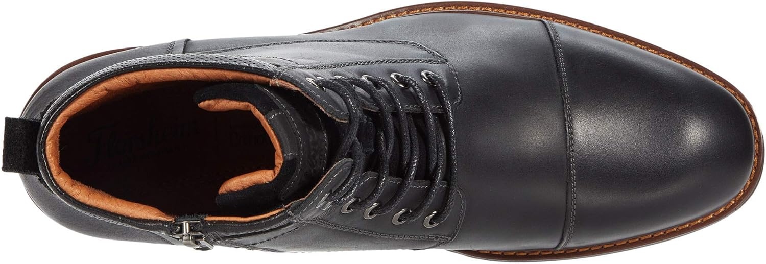 image:imageFlorsheim Lodge Cap Toe Lace Up Boot Mens BootBlack Crazy Horse