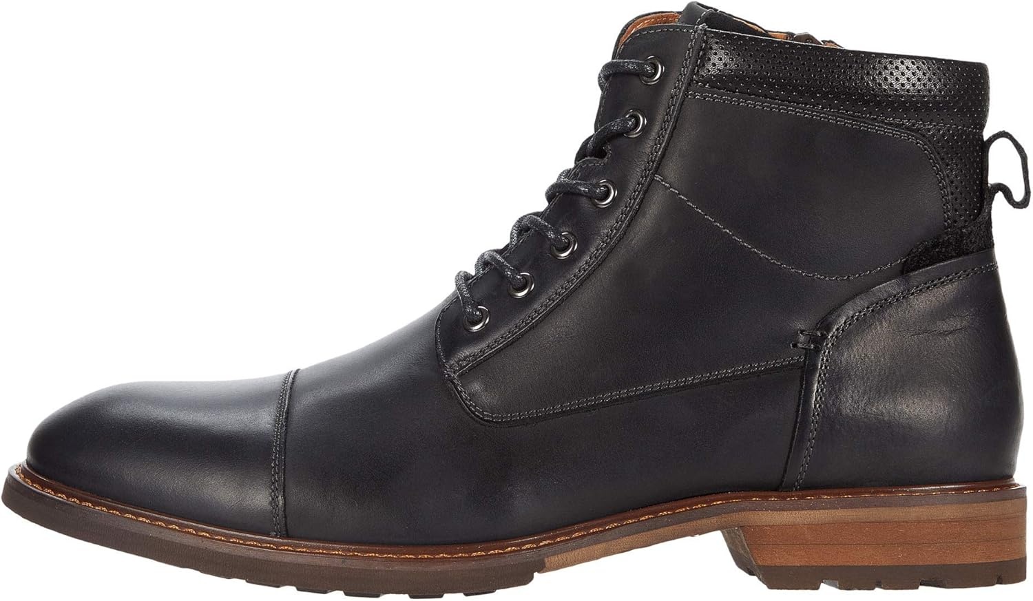 image:imageFlorsheim Lodge Cap Toe Lace Up Boot Mens BootBlack Crazy Horse