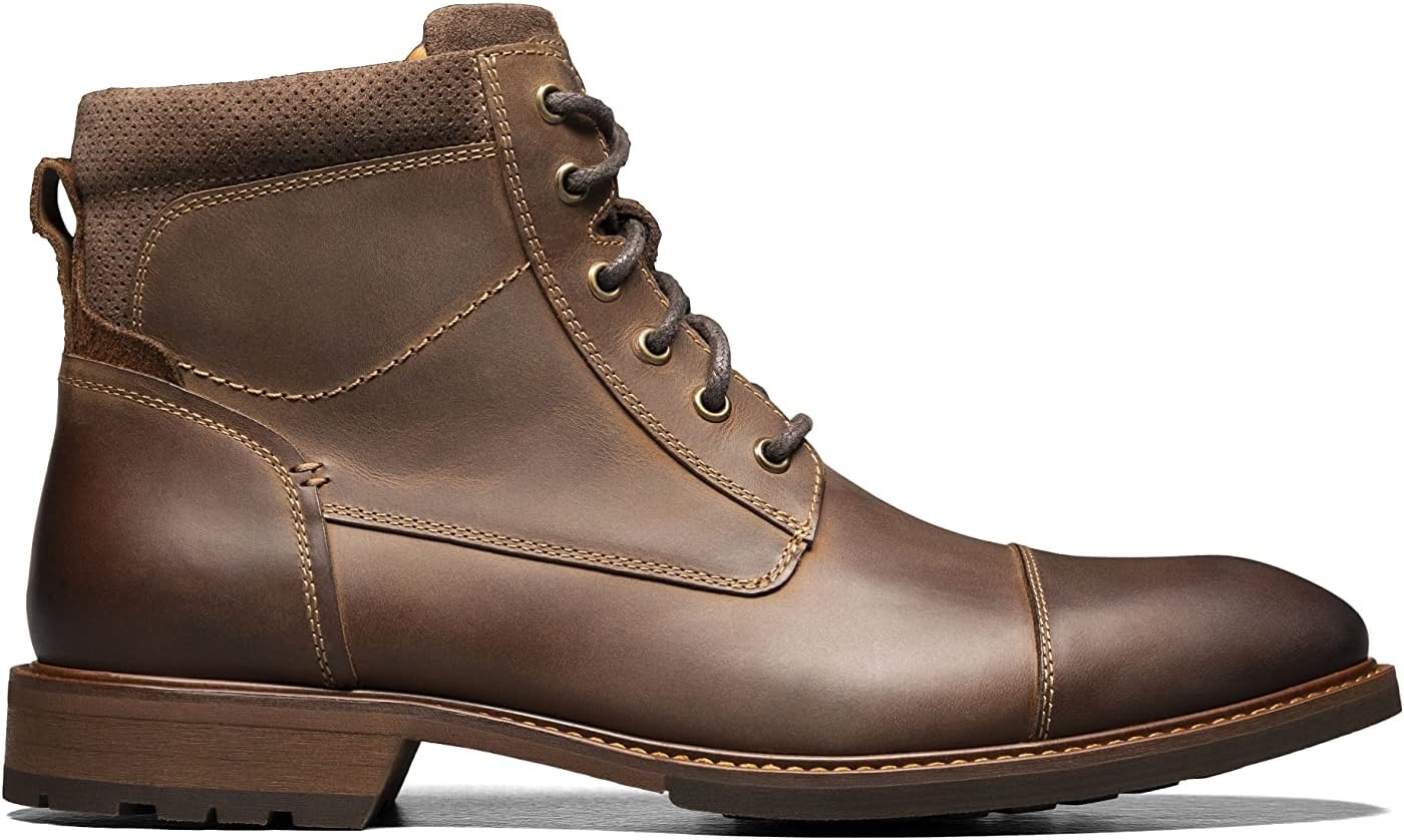 image:imageFlorsheim Lodge Cap Toe Lace Up Boot Mens BootBrown Crazy Horse