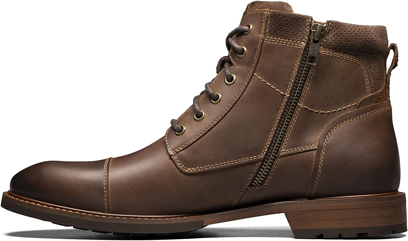 image:imageFlorsheim Lodge Cap Toe Lace Up Boot Mens BootBrown Crazy Horse