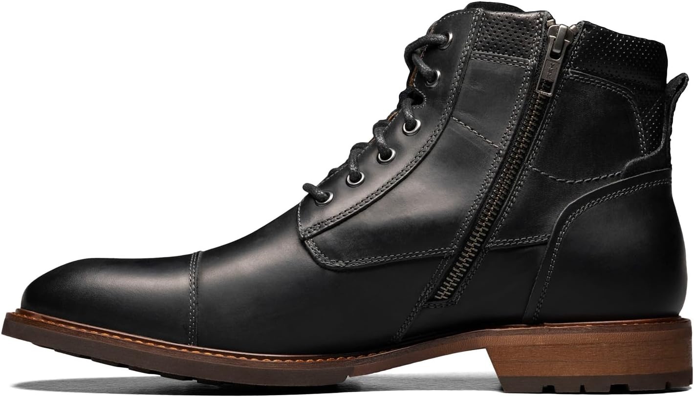 image:imageFlorsheim Mens Chalet Cap Toe BootBlack Crazy Horse