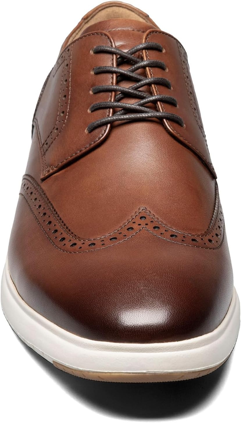 image:imageFlorsheim Mens Dash Wingtip OxfordCognac Smooth LeatherWhite Sole