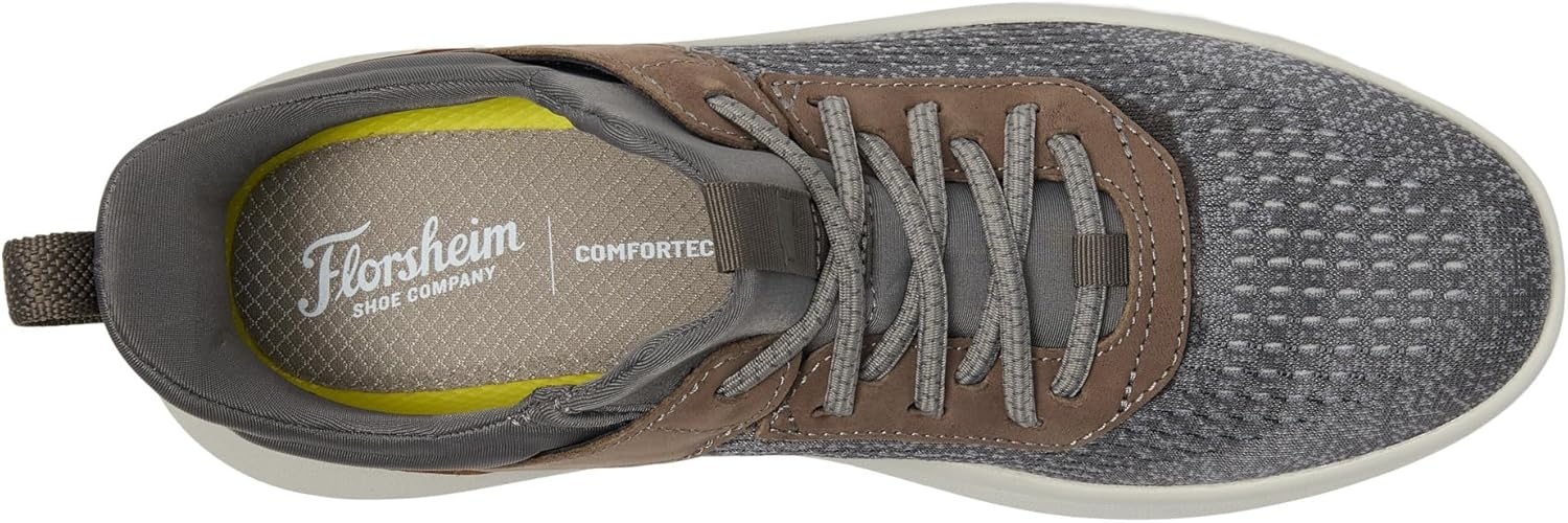 image:imageFlorsheim Mens Fleet Knit Elastic Lace Sneakers Hands FreeGrey