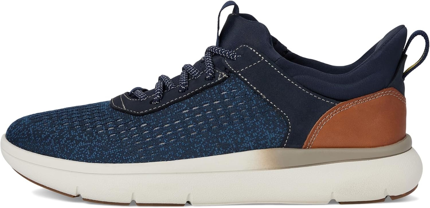 image:imageFlorsheim Mens Fleet Knit Elastic Lace Sneakers Hands FreeNavy