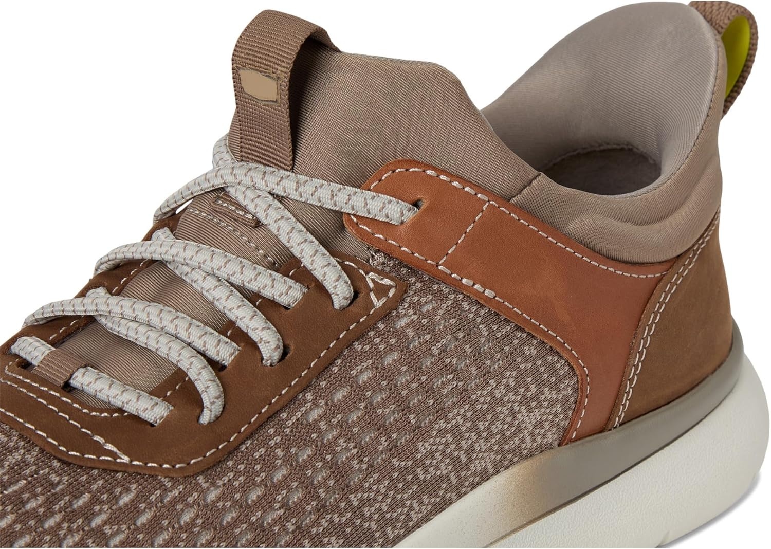 image:imageFlorsheim Mens Fleet Knit Elastic Lace Sneakers Hands FreeTaupe