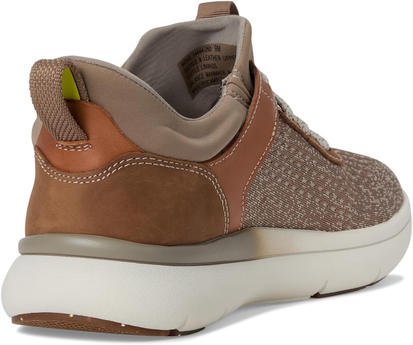 image:imageFlorsheim Mens Fleet Knit Elastic Lace Sneakers Hands FreeTaupe