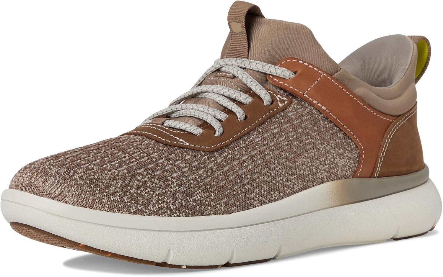 image:imageFlorsheim Mens Fleet Knit Elastic Lace Sneakers Hands FreeTaupe
