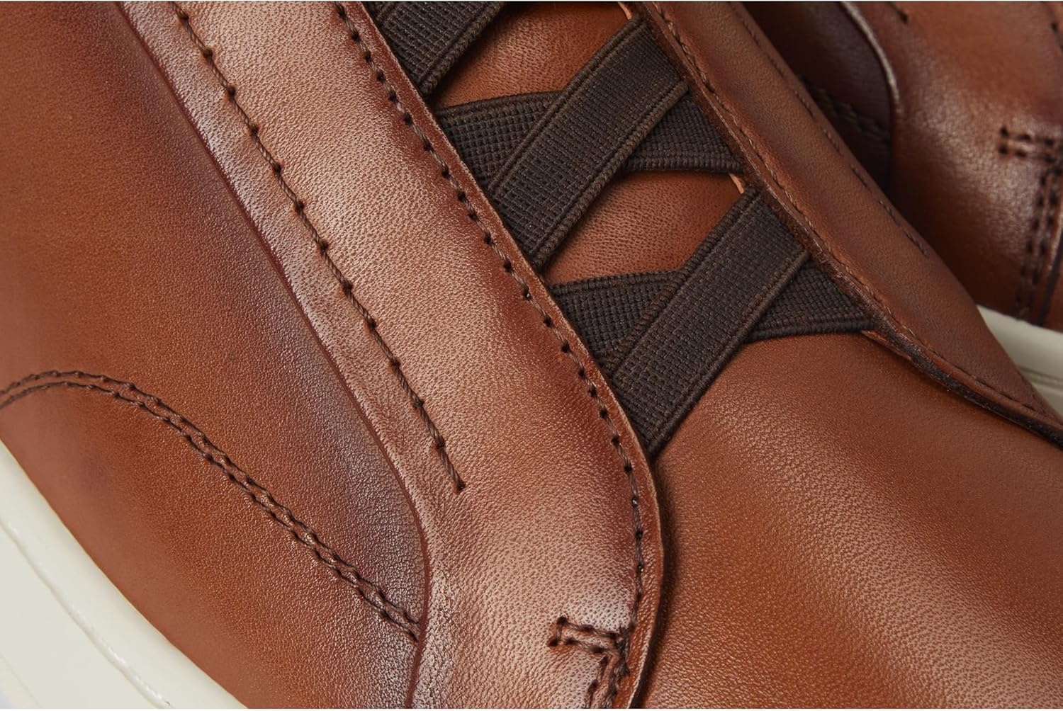 image:imageFlorsheim Mens Monopoli Elastic Lace to Toe SneakerCognac