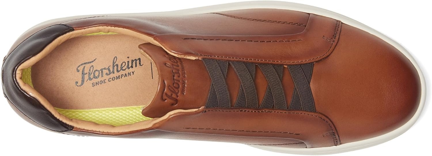 image:imageFlorsheim Mens Monopoli Elastic Lace to Toe SneakerCognac