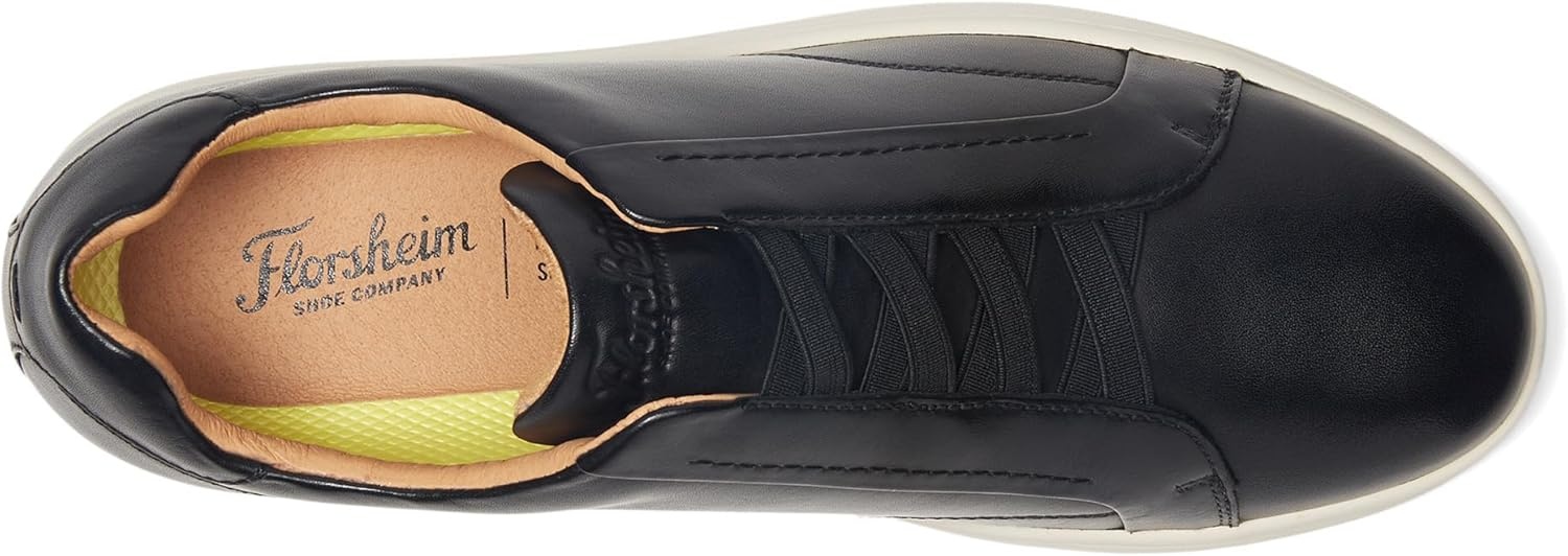 image:imageFlorsheim Monopoli Elastic LacetoToe Sneaker Mens Slip OnBlackWhite