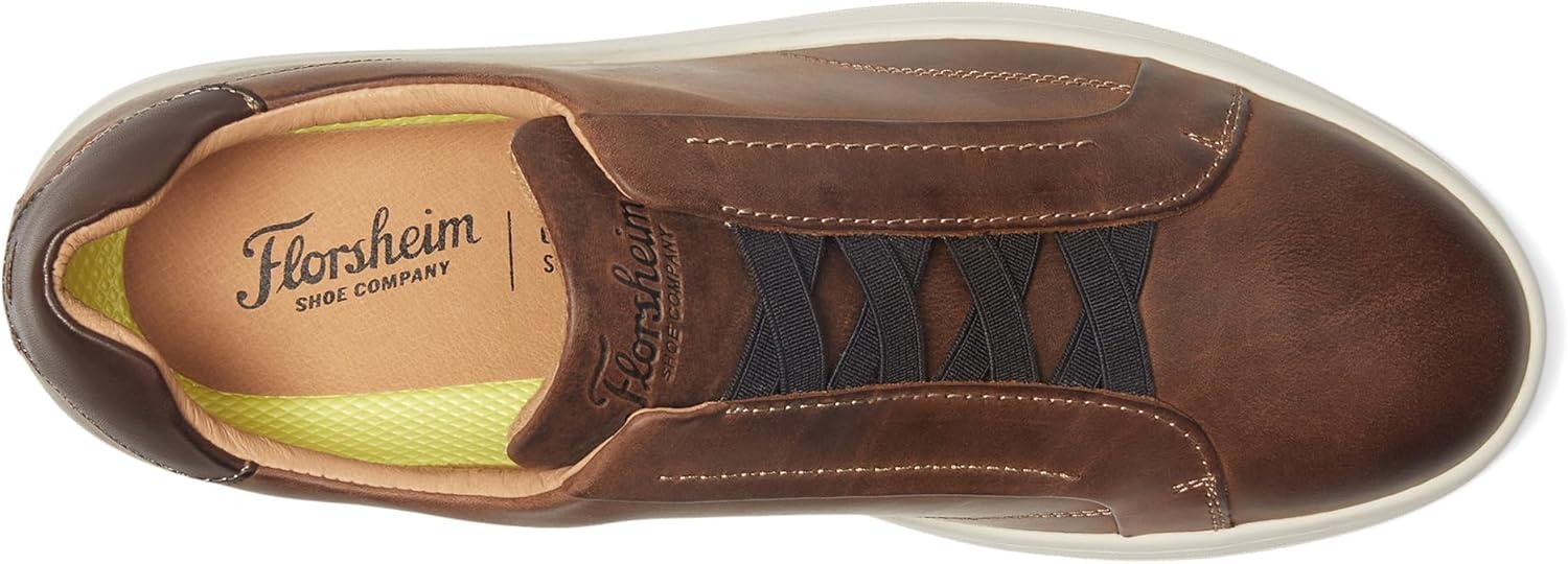 image:imageFlorsheim Monopoli Elastic LacetoToe Sneaker Mens Slip OnBrown