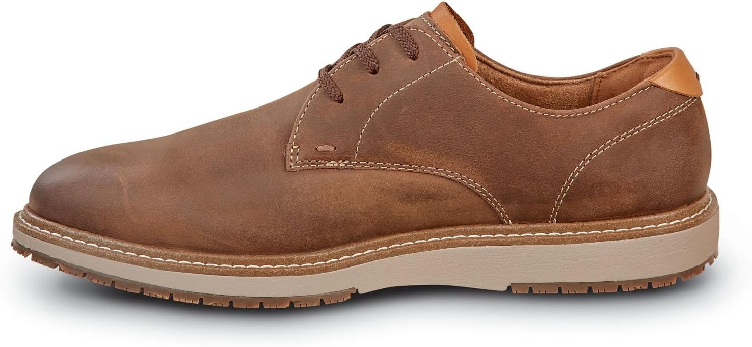 image:imageMens Vibe Work MaxTrax Steel Toe SRO Dress ShoeDark Brown