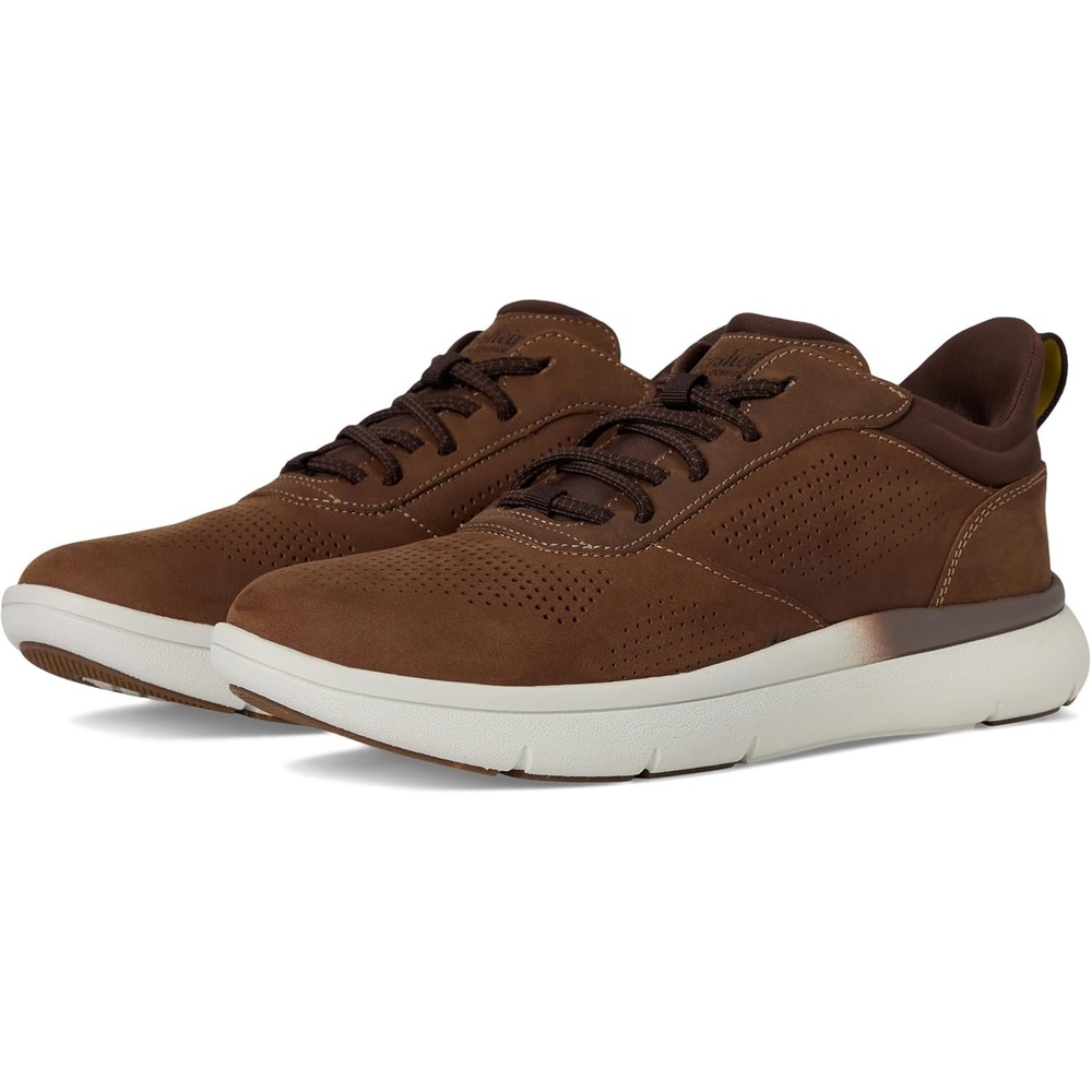 image:imageFlorsheim Fleet Perf Toe Elasti Lace Sneaker Mens OxfordBrown