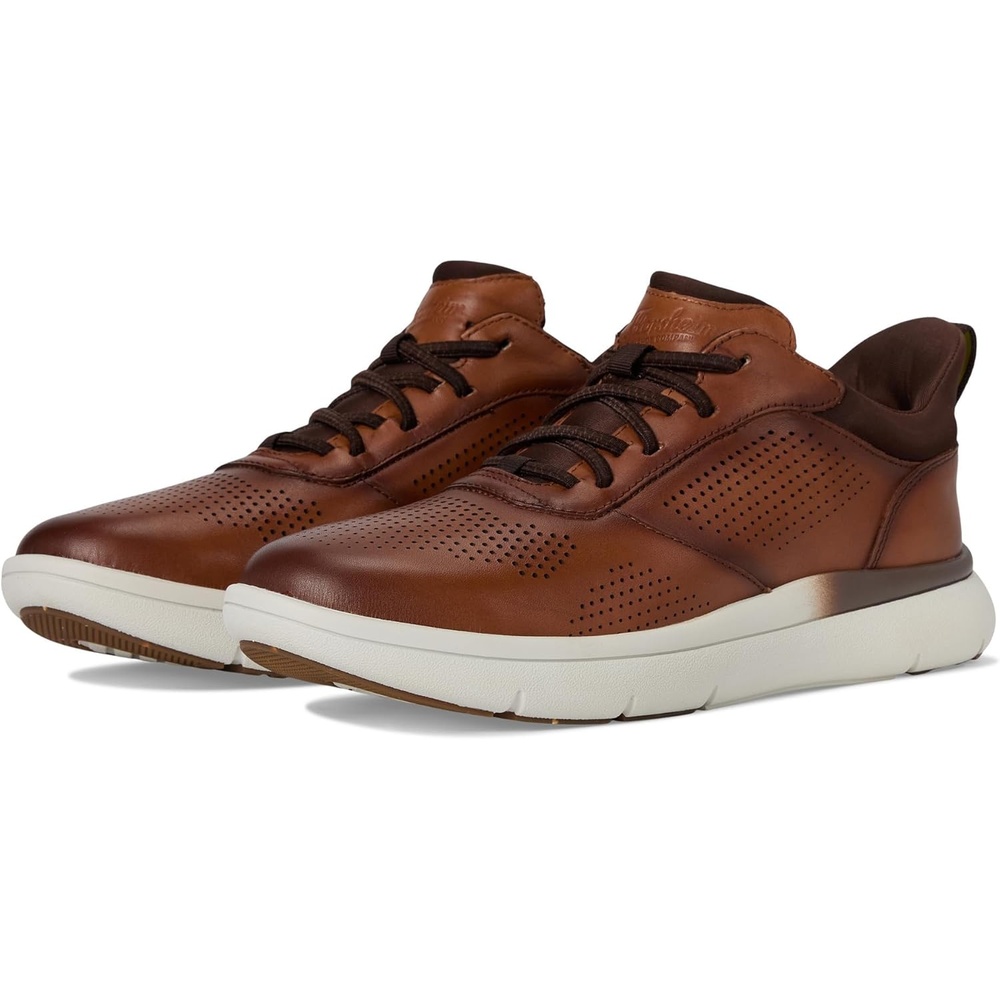 image:imageFlorsheim Fleet Perf Toe Elasti Lace Sneaker Mens OxfordCognac