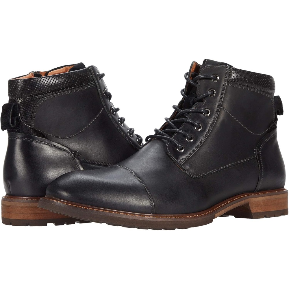 image:imageFlorsheim Lodge Cap Toe Lace Up Boot Mens BootBlack Crazy Horse