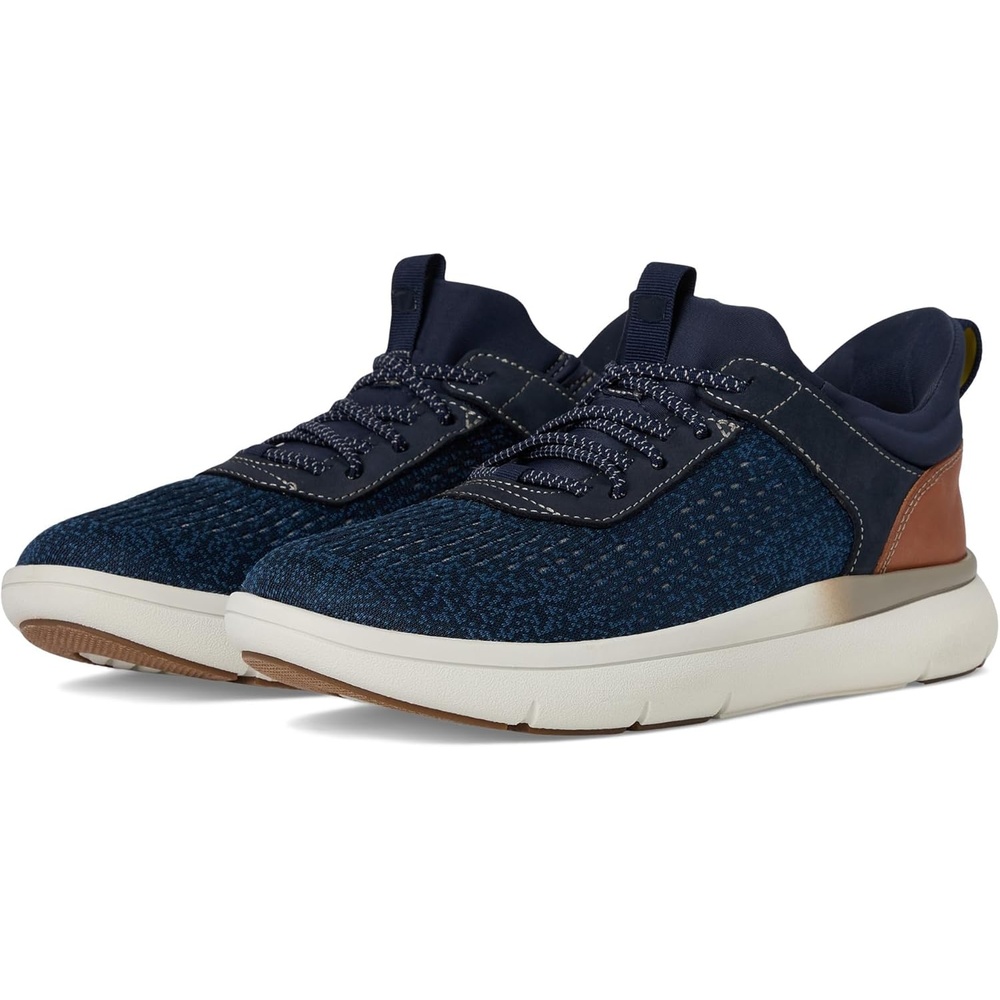 image:imageFlorsheim Mens Fleet Knit Elastic Lace Sneakers Hands FreeNavy