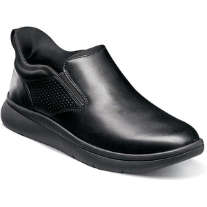 image:imageFlorsheim Fleet Plain Toe SlipOn Sneaker Mens Slip OnBlack Smooth