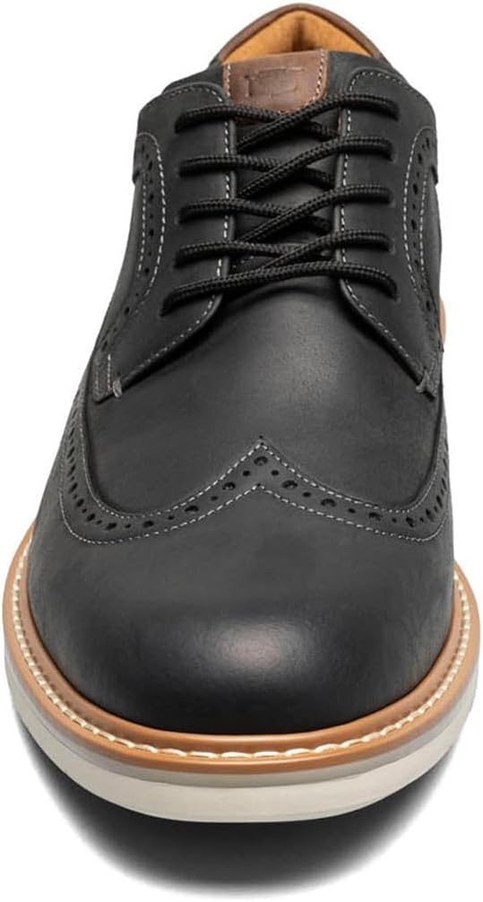 image:imageFlorsheim Mens Norwalk Wingtip OxfordBlack Crazy Horse
