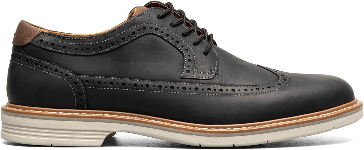image:imageFlorsheim Mens Norwalk Wingtip OxfordBlack Crazy Horse