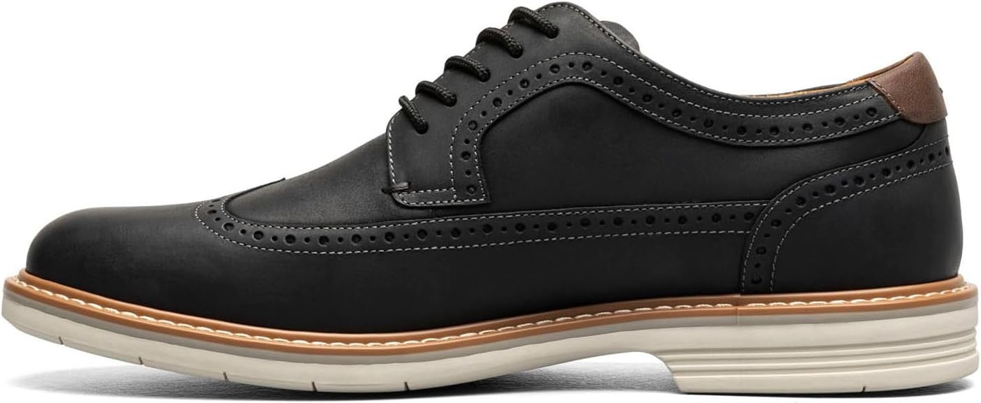 image:imageFlorsheim Mens Norwalk Wingtip OxfordBlack Crazy Horse