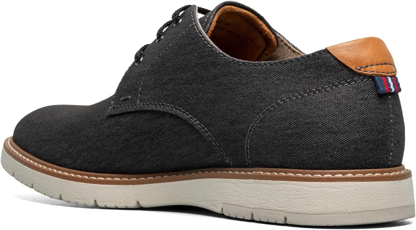 image:imageFlorsheim Vibe Canvas Plain Toe Oxford Mens OxfordBlack CanvasCognac Smooth WW