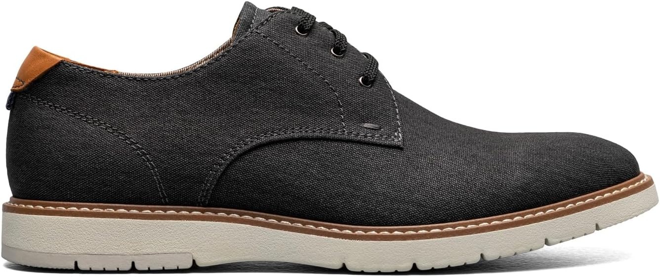 image:imageFlorsheim Vibe Canvas Plain Toe Oxford Mens OxfordBlack CanvasCognac Smooth WW