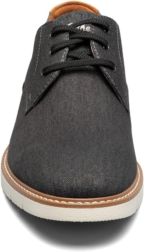 image:imageFlorsheim Vibe Canvas Plain Toe Oxford Mens OxfordBlack CanvasCognac Smooth WW