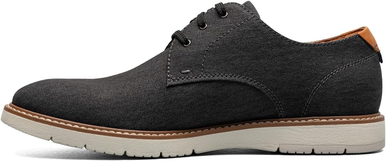 image:imageFlorsheim Vibe Canvas Plain Toe Oxford Mens OxfordBlack CanvasCognac Smooth WW