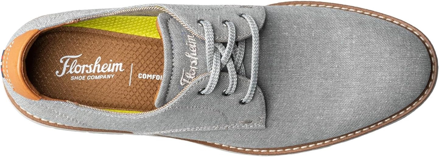 image:imageFlorsheim Vibe Canvas Plain Toe Oxford Mens OxfordGrey