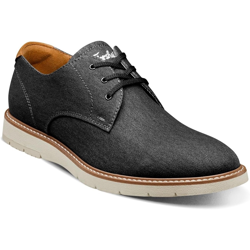 image:imageFlorsheim Vibe Canvas Plain Toe Oxford Mens OxfordBlack CanvasCognac Smooth WW