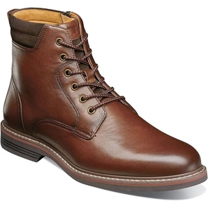 image:imageFlorsheim Mens Norwalk Plain Toe Laceup BootCognac Smooth Leather