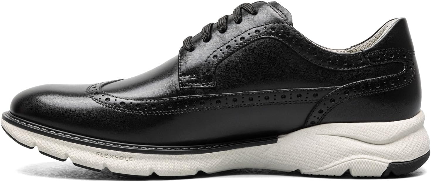 image:imageFlorsheim Mens Frenzi Wingtip OxfordBlackWhite