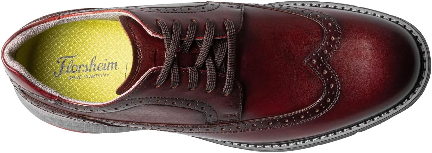 image:imageFlorsheim Mens Frenzi Wingtip OxfordBurgundycharcoal
